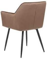 Set of 2 Dining Chairs JASMIN Velvet Brown_859450