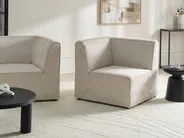 Corner Seat LEMVIG Corduroy Beige Left Hand_1051999