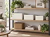 Set of 3 Boxes LARSA Faux Leather Beige