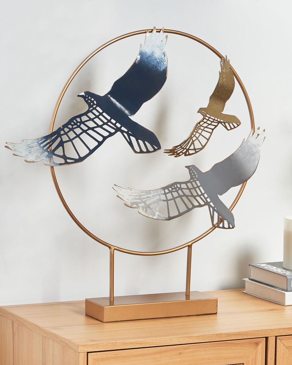 Accessoire Décoratif Oiseau SAMARIUM Métal Doré