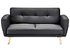 Sofa Bed 2 Seater FLORLI Fabric Black
