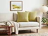 Set of 2 Decorative Cushions MILLET 43 x 43 cm Corduroy Olive Green Geometric Pattern