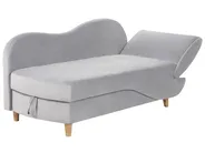 Right-Hand Chaise Longue MERI with Storage Velvet Light Grey_903519