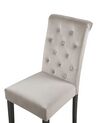 Set of 2 Velvet Dining Chairs with Ring Grey VELVA II_781898