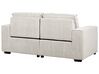 3 personers sofa m/elektrisk recliner off-white fløjl NUKARI_918708