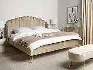 Letto Velluto AMBILLOU 180 x 200 cm Tortora_1188283