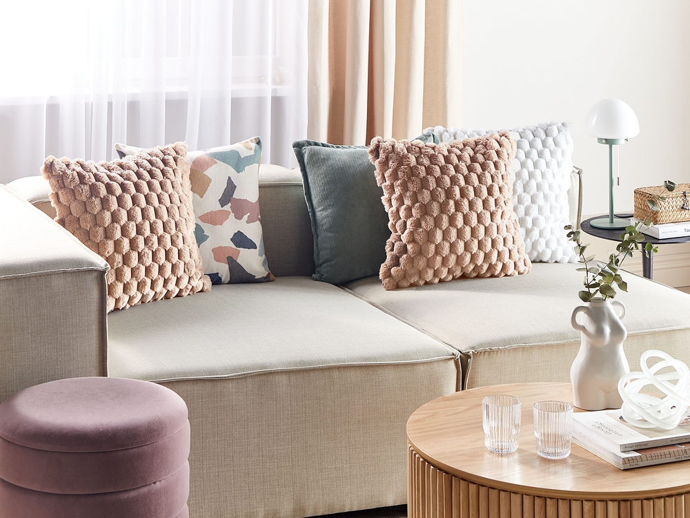 Fur pillow set shop