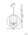 Lámpara de araña de metal plateado TENOIRO_919528