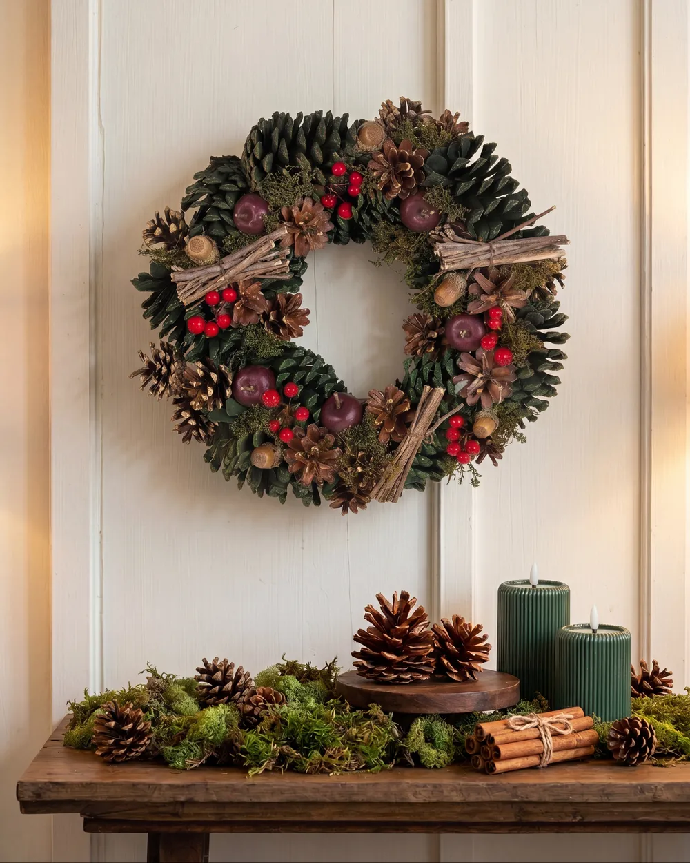 Christmas Wreath NURMES Green 35 cm - Beliani.cz