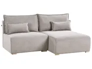 Divano angolare modulare NERBO Tessuto Grigio Lato Sinistro_1035198