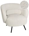 Fauteuil en bouclé blanc MAKELA_927681