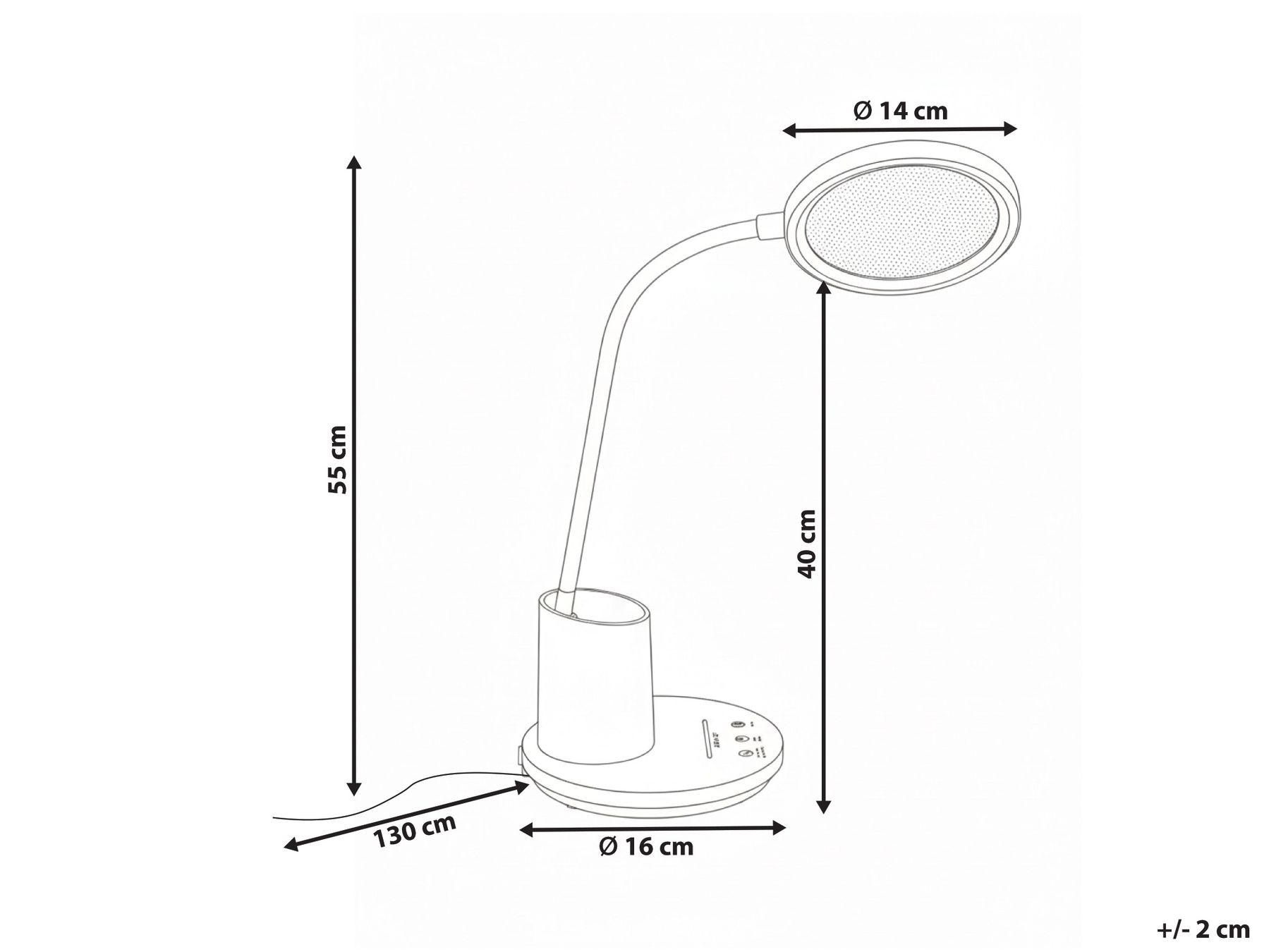 LED Desk Lamp VELA with Dimmer White_1019204