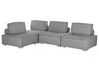 Ecksofa Stoff grau 4-Sitzer modular TIBRO_825608