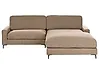 Corner Sofa MALOY Fabric Brown Left Hand