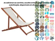 Cadeira de praia dobrável ANZIO com tecidos de substituição Madeira de acácia Castanho escuro_860124