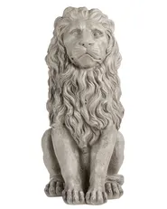 Garden Statue LEONE Lion Light Grey_1150350