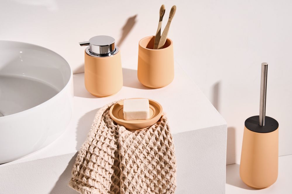 Set da 4 accessori per il bagno SUCHES Arancione