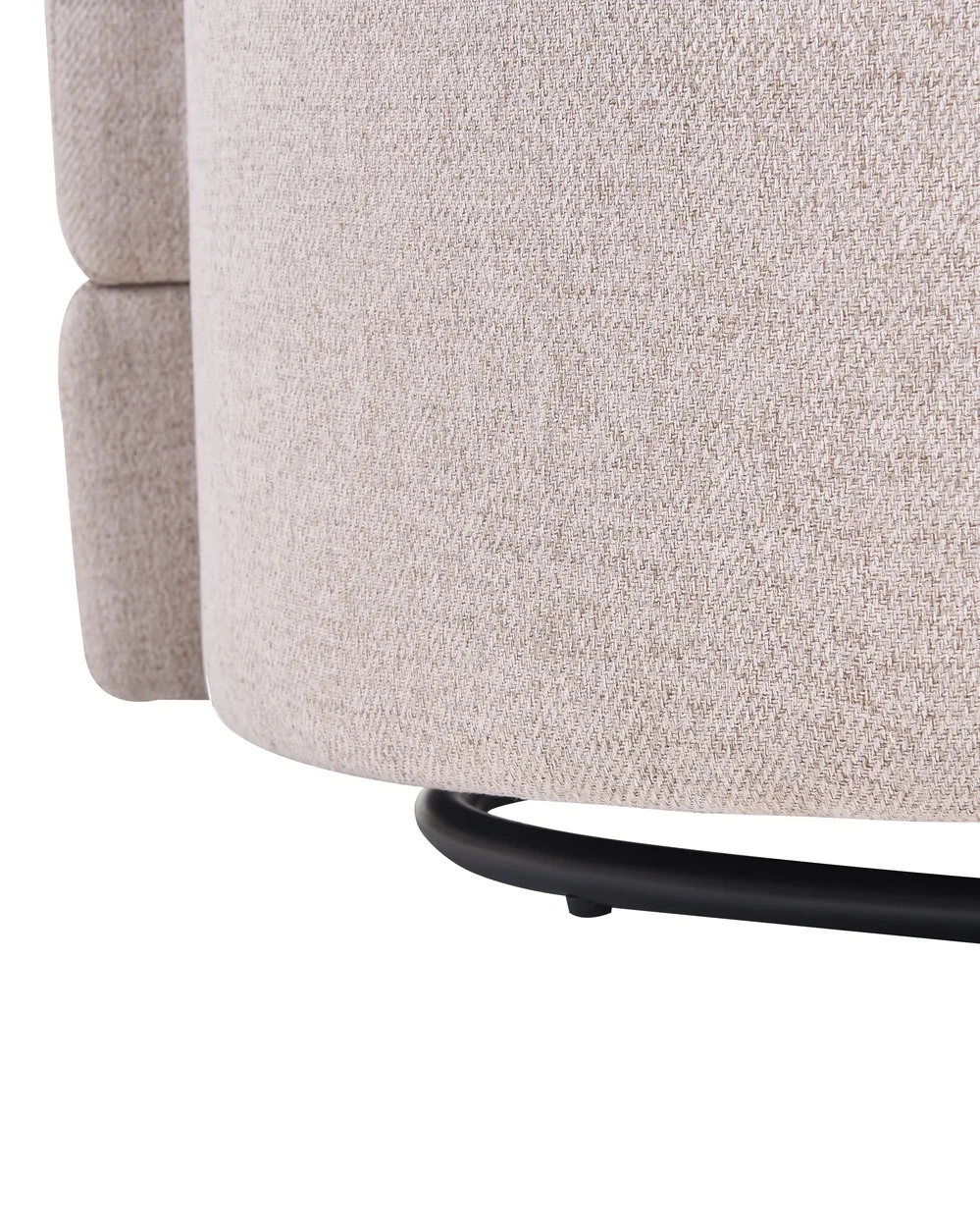 Swivel Armchair RANDERS with Storage Fabric Beige_1063362