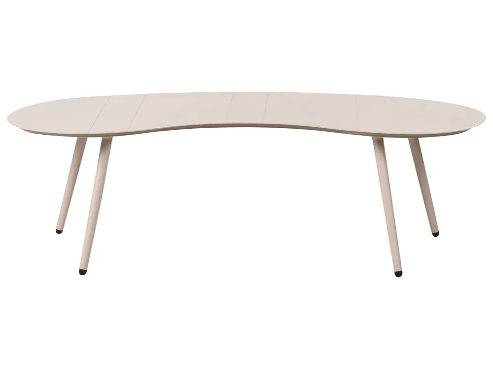 Stolik kawowy ogrodowy PARORI 65 cm 130 cm Metal Beżowy_1015578