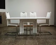 Set of 2 Dining Chairs PICKNES Faux Leather Off-White_1160727