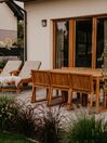 Zestaw ogrodowy akacjowy stół i 6 krzeseł jasne drewno SASSARI_835985