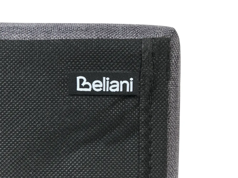 Ottoman Bed with LED ARMELLE Fabric Dark Grey 180 x 200 cm (EU Super King)_992876
