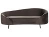 Sofa dla 2 osób SAVAR Welur Ciemnobrązowy