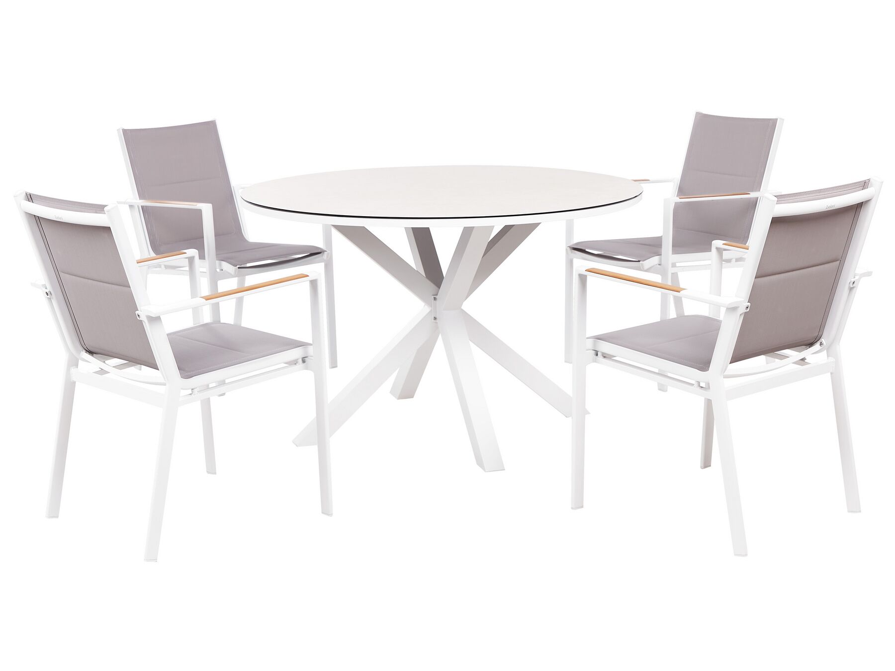 4 Seater Aluminium Garden Dining Set Grey MALETTO/BUSSETO_923120