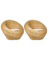 Conjunto de 2 cadeiras de jardim em rattan de cor natural MAIORI_928260