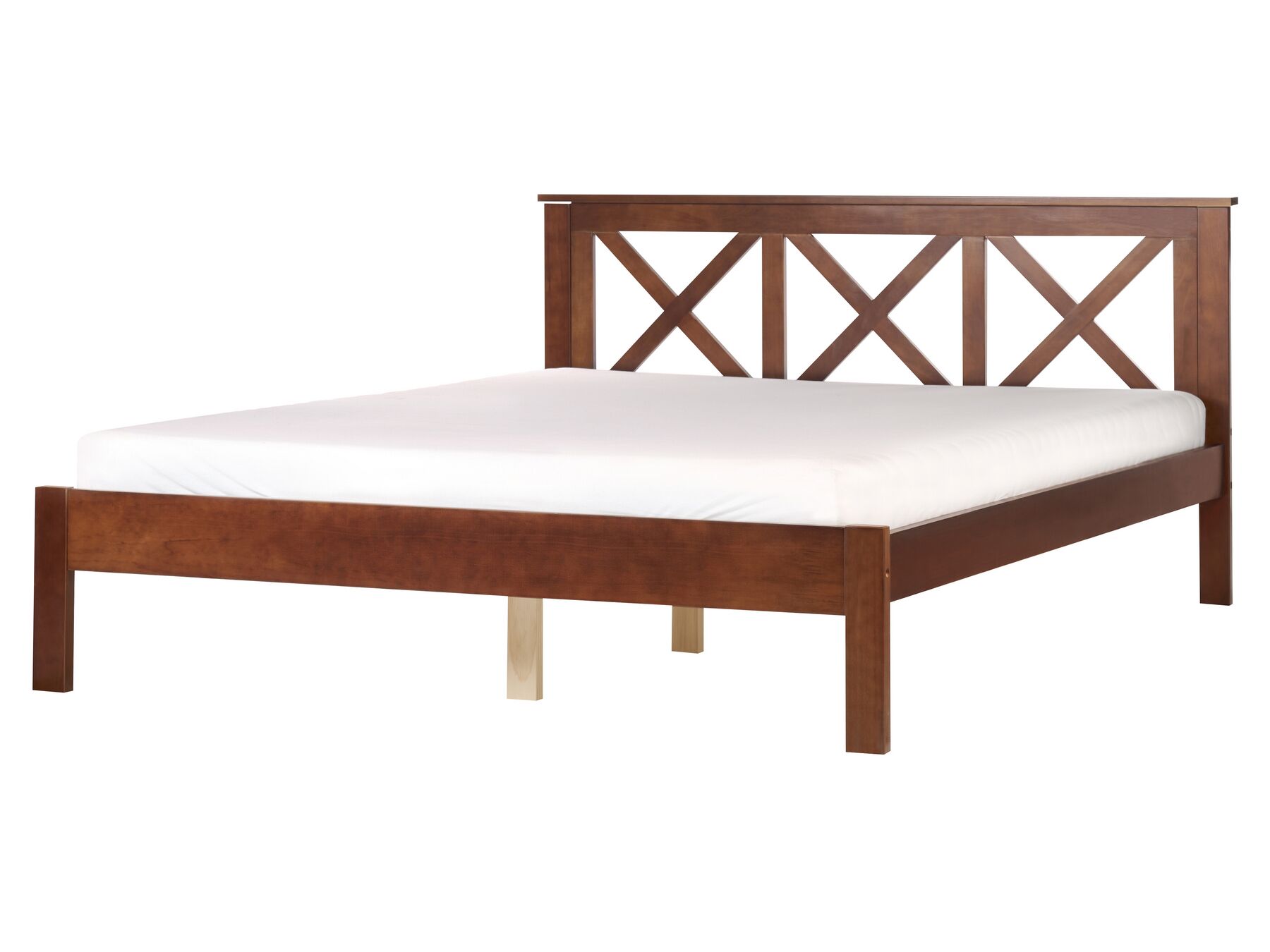 Cama de casal em madeira escura 160 x 200 cm TANNAY_930995