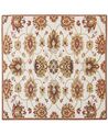Vlněný koberec 200 x 200 cm béžový/hnědý EZINE_848450