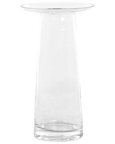 Glass Flower Vase 26 cm Transparent MANNA