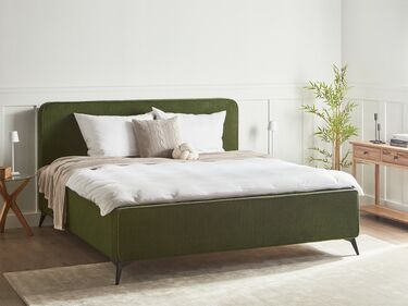 Boucle EU Super King Size Bed Green VALOGNES