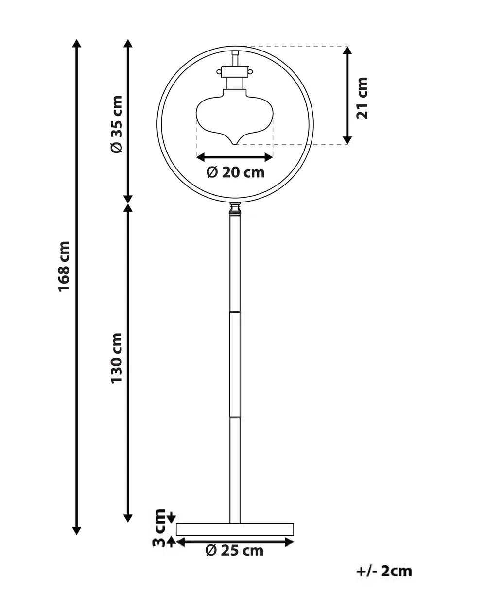 Floor Lamp SEVERN Metal Gold_806341