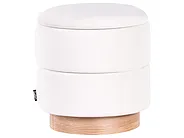 Pouf contenitore OGDEN Velluto Bianco sporco_1200697