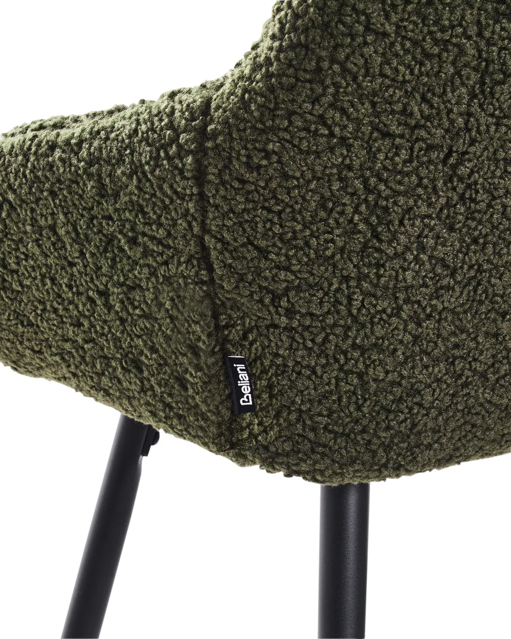 Set of 2 Bar Chairs CASMALIA Boucle Dark Green_956970