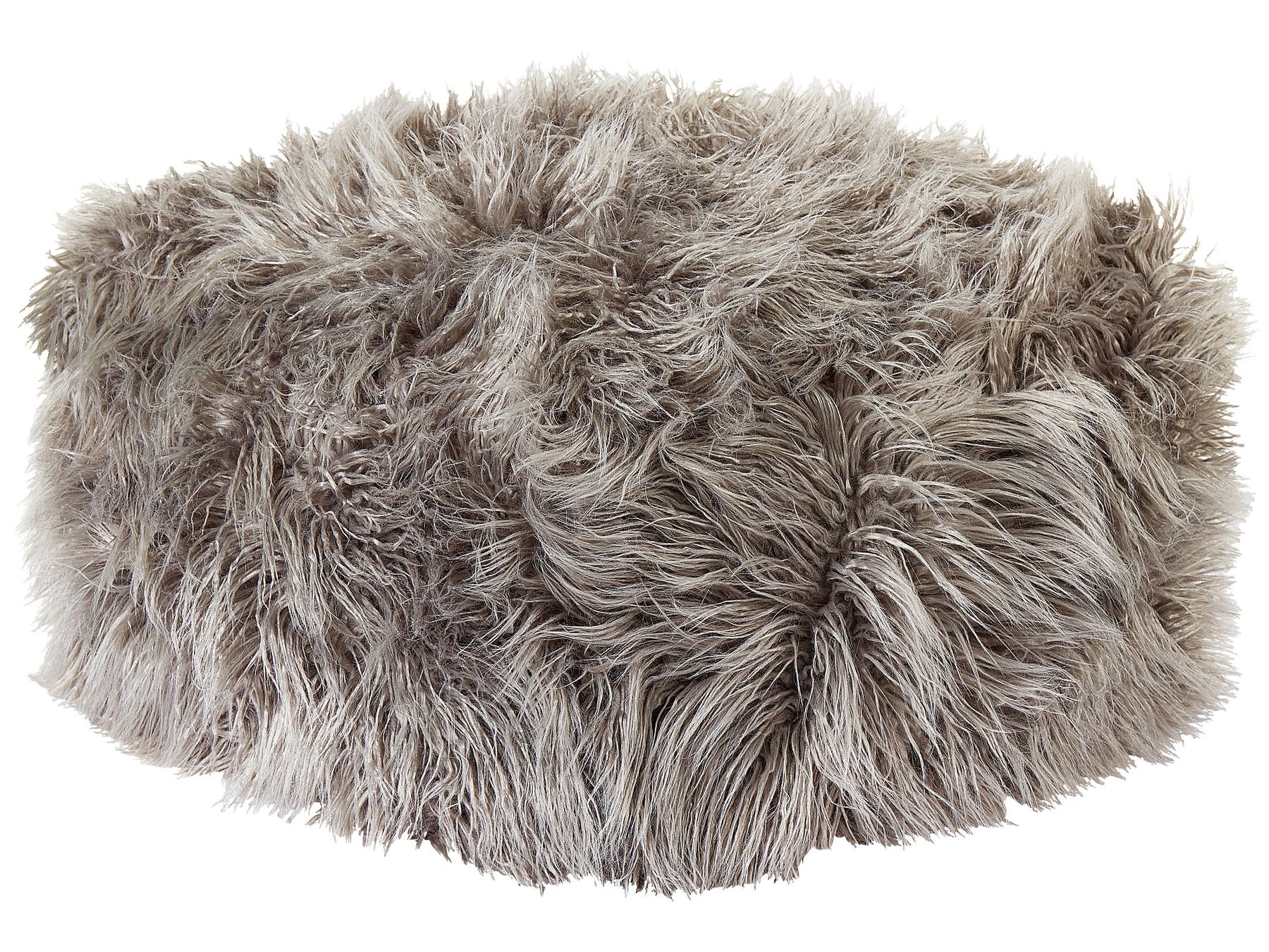 Faux Fur Pouffe Grey MUKKI_938809