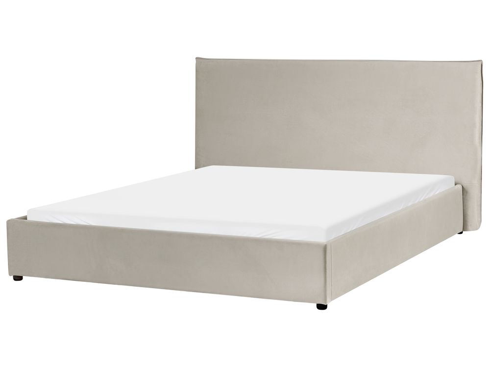 Letto ad acqua Velluto LAVAUR 160 x 200 cm Tortora