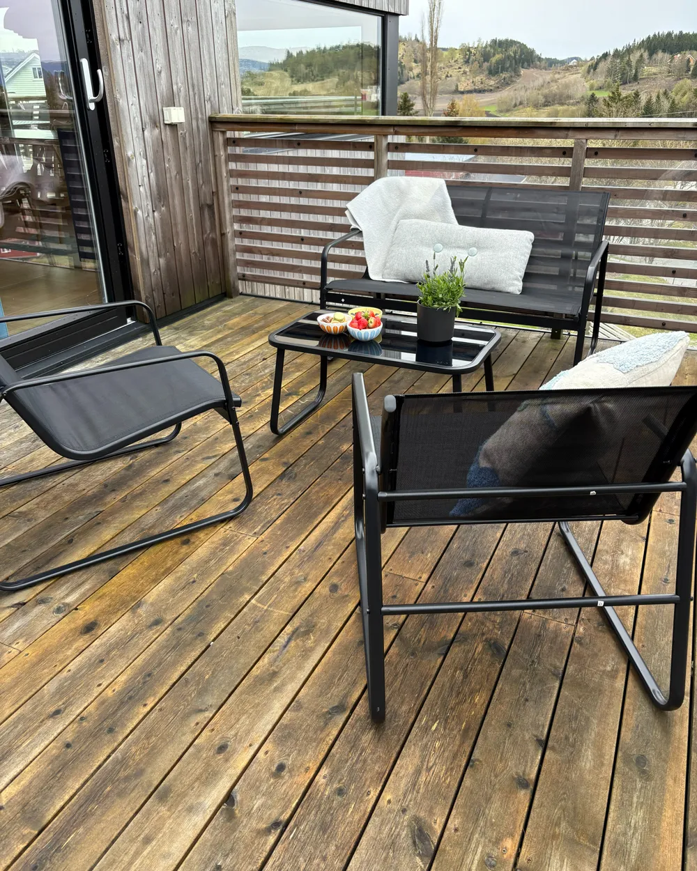 Garden Lounge Set with Table Seater BARREA Metal Black Beliani