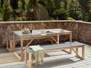 Garden Dining Table NOTTERI 180 cm 90 cm Concrete Grey_1072710