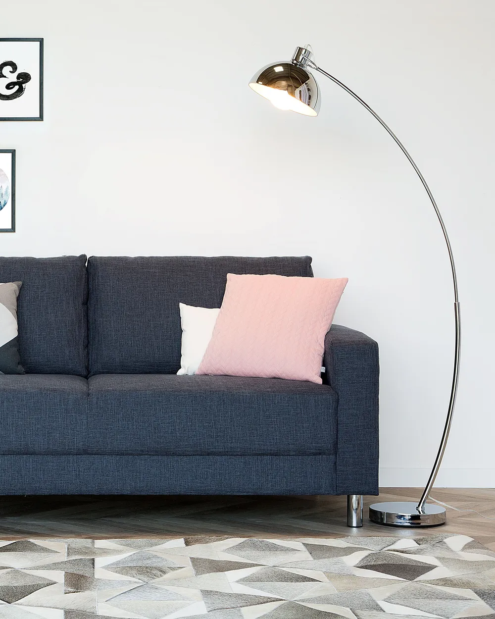 Floor Lamp DINTEL Metal Silver_863781