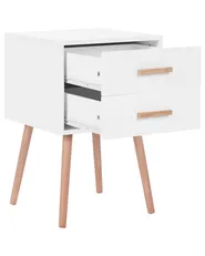 Set of 2 Bedside Tables ALABAMA White_1060627