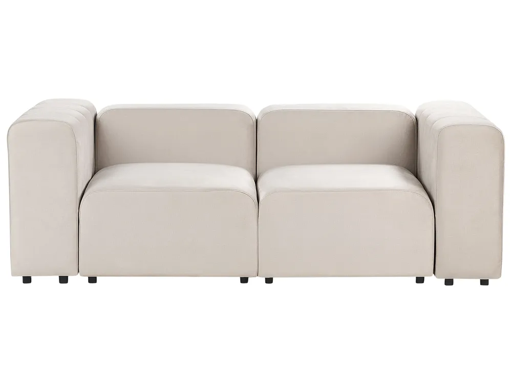 Sofa modułowa dla 2 osób FALSTERBO Welur Jasnobeżowy