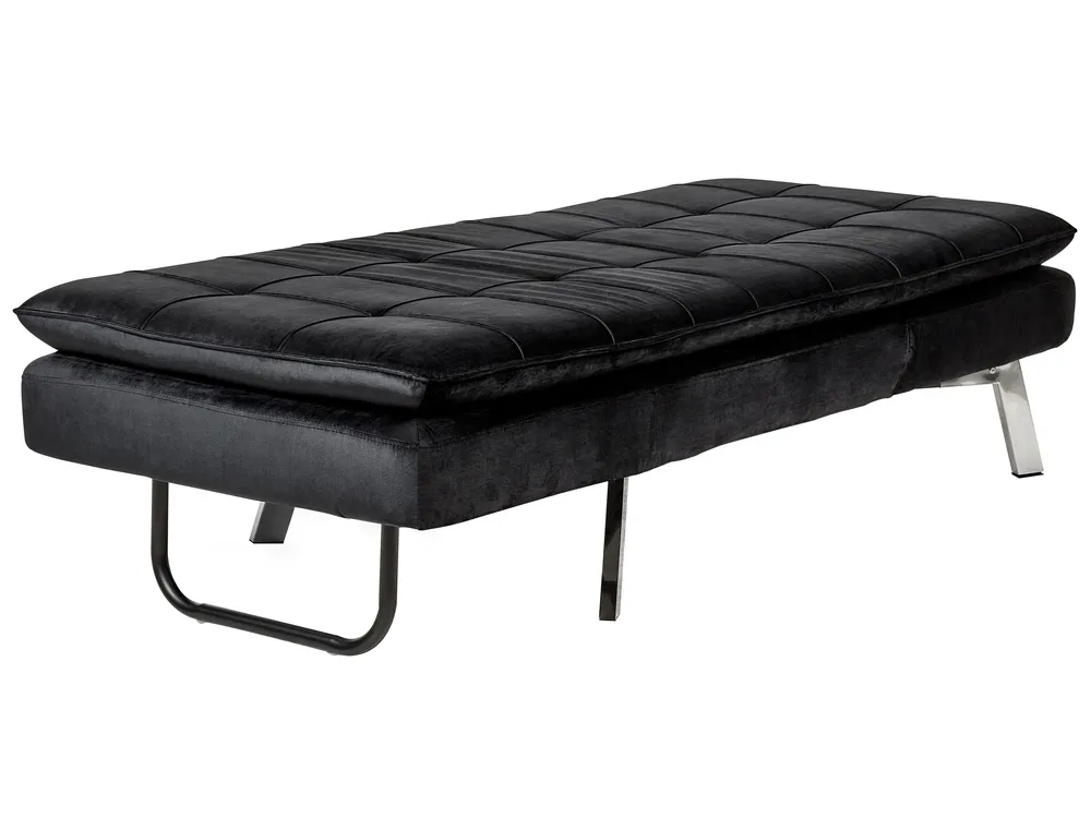 Chaise Longue LOIRET Velvet Black_877645