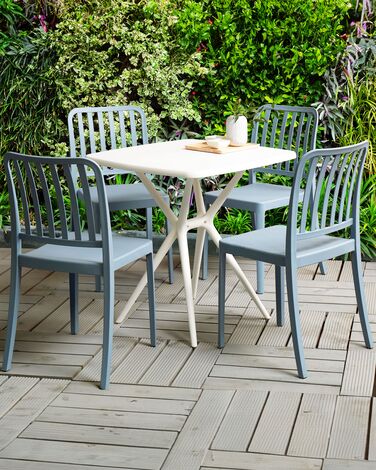 Set of 4 Garden Chairs Blue SERSALE