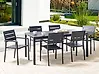 Garden Dining Table VERNIO 180 cm 90 cm Metal Black