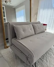 Sofa Bed 2 Seater VESTFOLD Fabric Light Beige_982945