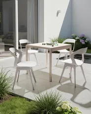 Set di 4 sedie da giardino LACHANIA Tortora_1020431