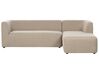 4-Sitzer Ecksofa beige linksseitig LAXA _894080