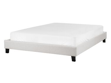 Čalouněná postel 140 x 200 cm šedá ROANNE